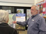 Councilmember Owen Rowe discussing alternatives with the community at a Comprehensive Plan Open House, 2025